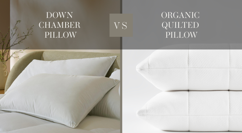 Comparison of two pillow types - saatva down alternative vs saatva organic quilted