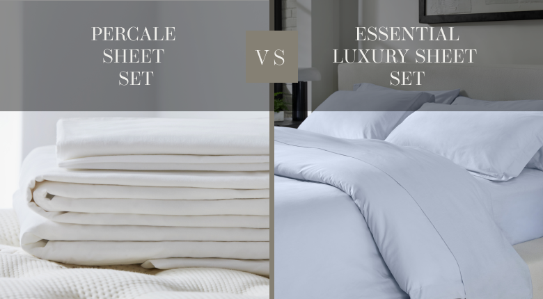 Comparison of sheet sets styles - saatva percale vs saatva essential
